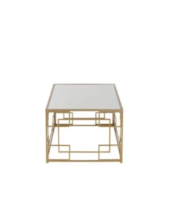 Table Basse Lignes Métal/verre Doré -Magasin De Meubles De Qualité table basse lignes metalverre dorej linej line 2