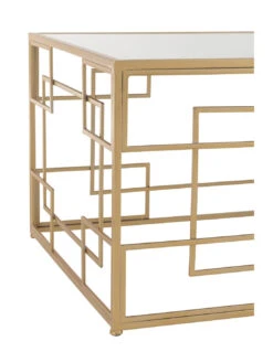 Table Basse Lignes Métal/verre Doré -Magasin De Meubles De Qualité table basse lignes metalverre dorej linej line 3