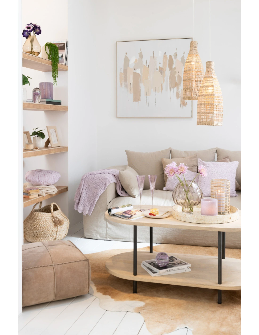 Table Basse Ovale Eli 2 étagères En Bois De Manguier/fer Naturel/gris 6 Table Basse Ovale Eli 2 étagères En Bois De Manguier/fer Naturel/gris – Image 6