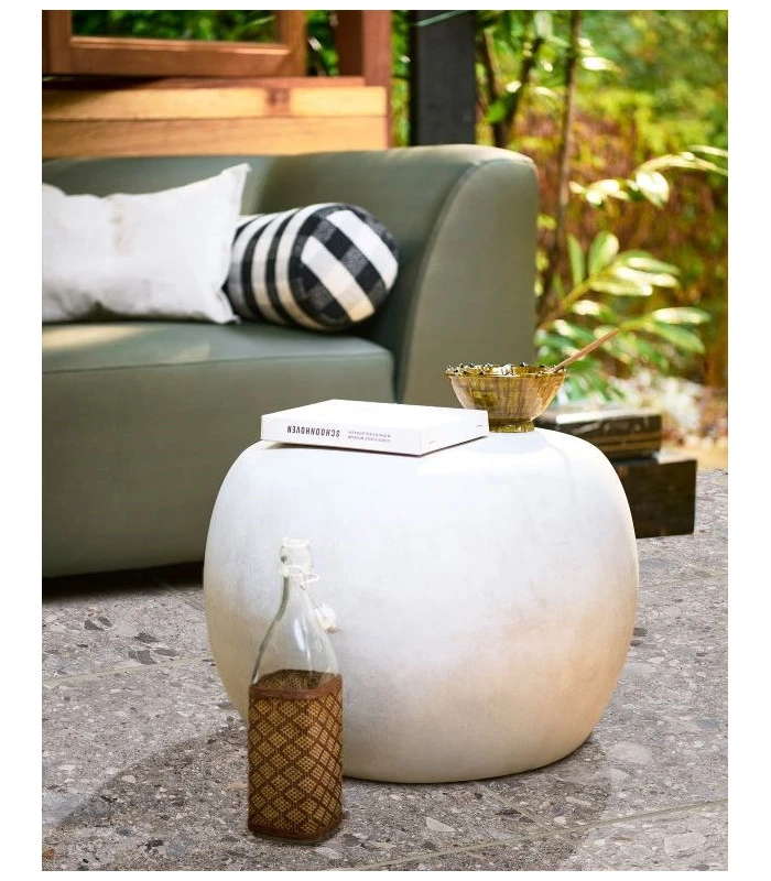 Table Basse Pebble Blanc 50cm Outdoor 2 Table Basse Pebble Blanc 50cm Outdoor – Image 2