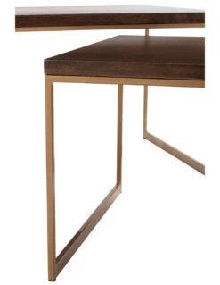 Table Basse Rafi 3 Parties En Fer/bois De Manguier Doré/marron Foncé 14 Table Basse Rafi 3 Parties En Fer/bois De Manguier Doré/marron Foncé -Magasin De Meubles De Qualité table basse rafi 3 parties en ferbois de manguier doremarron foncej linej line 5