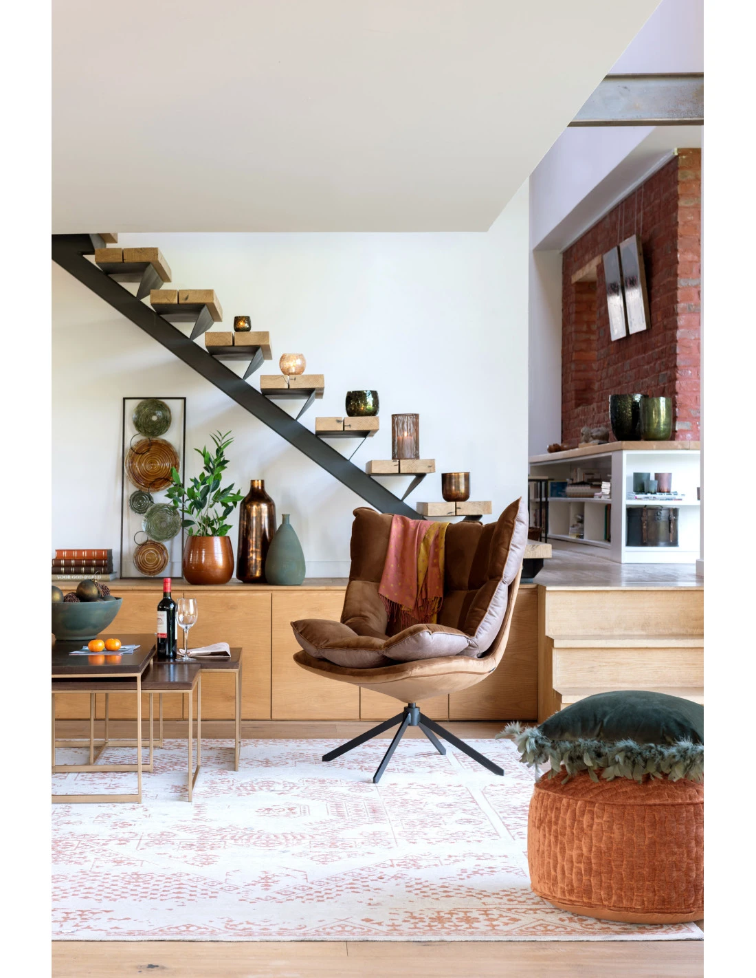 Table Basse Rafi 3 Parties En Fer/bois De Manguier Doré/marron Foncé 9 Table Basse Rafi 3 Parties En Fer/bois De Manguier Doré/marron Foncé – Image 9