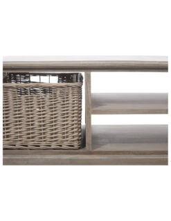 Table Basse Rh 2 étagère/panier En Bois Gris W -Magasin De Meubles De Qualité table basse rh 2 etagerepanier en bois gris wj linej line 4