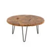 Table Basse Ronde En Teck Brun Samuel
