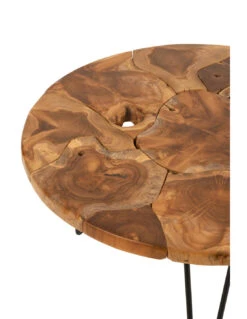 Table Basse Ronde En Teck Brun Samuel -Magasin De Meubles De Qualité table basse ronde en teck brun samuelj linej line 2