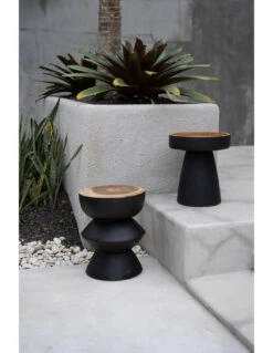 Table D'appoint De Rayu - Noir Naturel -Magasin De Meubles De Qualité table d appoint de rayu noir naturel 3