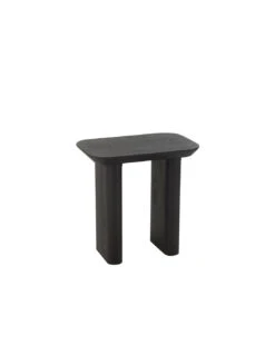 Table D'appoint En Placage De Bois De Sapin Fin Noir