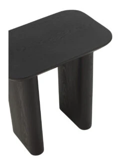 Table D'appoint En Placage De Bois De Sapin Fin Noir -Magasin De Meubles De Qualité table d appoint en bois de sapin mince avec placage decoratif noir 4