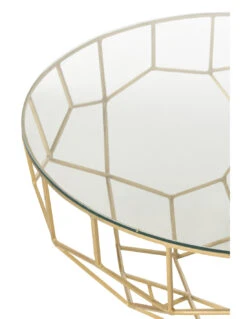 Table Moza Métal/Verre Or -Magasin De Meubles De Qualité table moza metalverre orj linej line 2