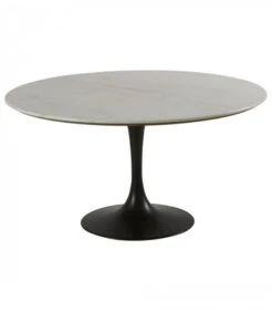 Table Ronde Tulipe Marbre Blanc D145xH75cm