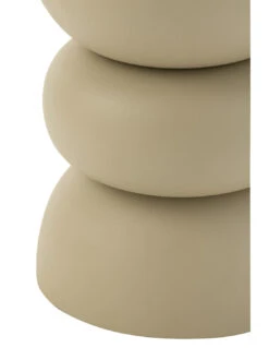 Table D'appoint Lise En Fer Ivoire -Magasin De Meubles De Qualité tabouret bois de manguier blanc 2