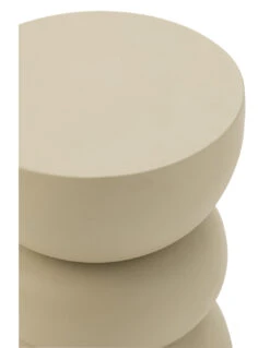Table D'appoint Lise En Fer Ivoire -Magasin De Meubles De Qualité tabouret bois de manguier blanc 3