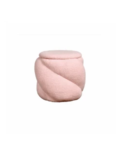 Tabouret Coffre Aurélie Teddy Rose