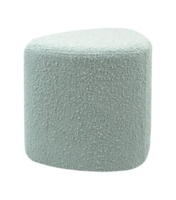 Tabouret Eve Tissu Bouclette Bleu Vert Doux