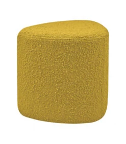 Tabouret Eve Tissu Bouclette Jaune