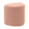 Tabouret Eve Tissu Bouclette Rose Poudré