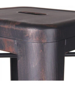 Tabouret Snacking Patine Noir Vieilli Or Dallas H61.2cm -Magasin De Meubles De Qualité tabouret snacking plan de travail patine noir vieilli or dallas 3