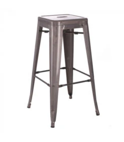 Lot De 2 Tabourets De Bar Patine Argent Dallas H76.5cm