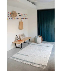 Lorena Canals Tapis Coton Lanes Bleu M 140 / 200 Cm Lavable En Machine -Magasin De Meubles De Qualité tapis coton lanes bleu m 140 200 cm lavable en machine 3