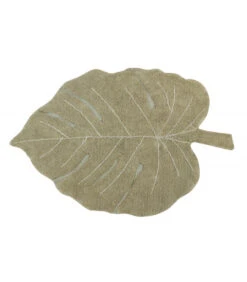 Lorena Canals Tapis Monstera Olive Coton 120/180 Cm Lavable En Machine