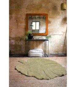 Lorena Canals Tapis Monstera Olive Coton 120/180 Cm Lavable En Machine -Magasin De Meubles De Qualité tapis monstera olive coton 120180 cm lavable en machine 6
