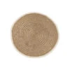 Tapis Rond En Seagrass & Coton - Blanc Naturel - 200