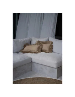 Tapis Rond En Seagrass & Coton - Blanc Naturel - 200 -Magasin De Meubles De Qualité tapis rond en seagrass coton blanc naturel 200 2