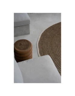 Tapis Rond En Seagrass & Coton - Blanc Naturel - 200 -Magasin De Meubles De Qualité tapis rond en seagrass coton blanc naturel 200 3
