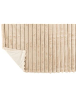 Plaid Large Corduroy Polyester -Magasin De Meubles De Qualité tartan en polyester cotele beigej line 2