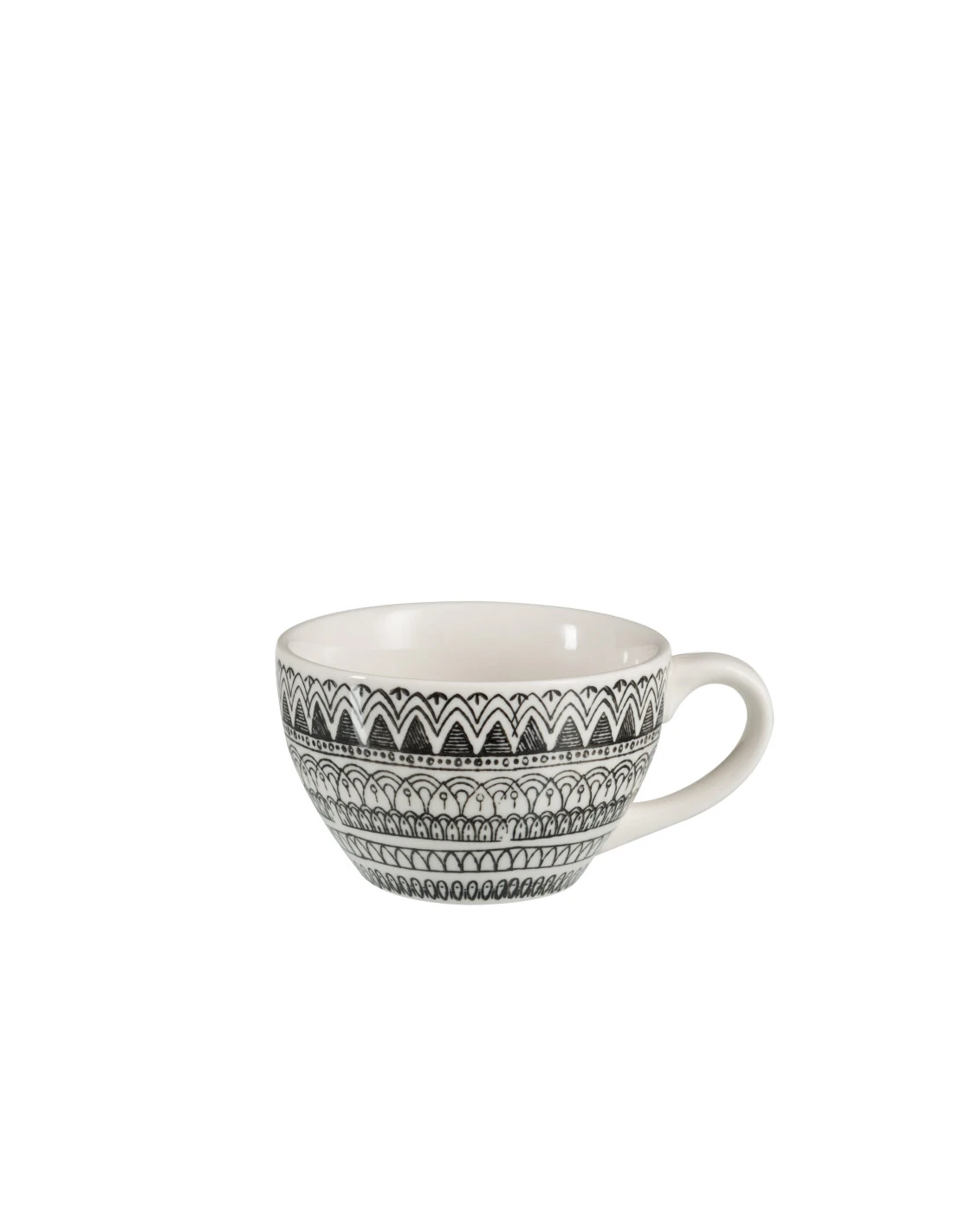 Tasse à Café + Soucoupe Monochrome Boho En Céramique Noir/blanc 3 Tasse à Café + Soucoupe Monochrome Boho En Céramique Noir/blanc – Image 3