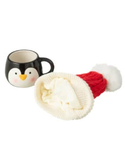 Tasse + Bonnet Pingouin Dans Une Boîte Cadeau En Céramique Assortie -Magasin De Meubles De Qualité tasse bonnet pingouin dans une boite cadeau en ceramique assortie 2