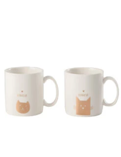 Tasse Chatons Céramique Or Assortiment De 2