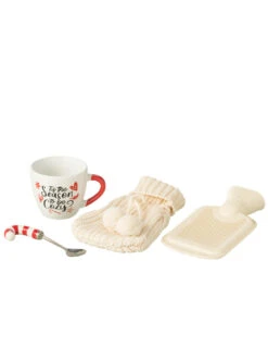 Tasse + Cuillère + Bouillotte En Céramique Rouge Dans Une Boîte Cadeau -Magasin De Meubles De Qualité tasse cuillere bouillotte en ceramique rouge dans une boite cadeau 3