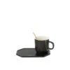 Tasse + Soucoupe + Cuillère Moments Céramique Noir