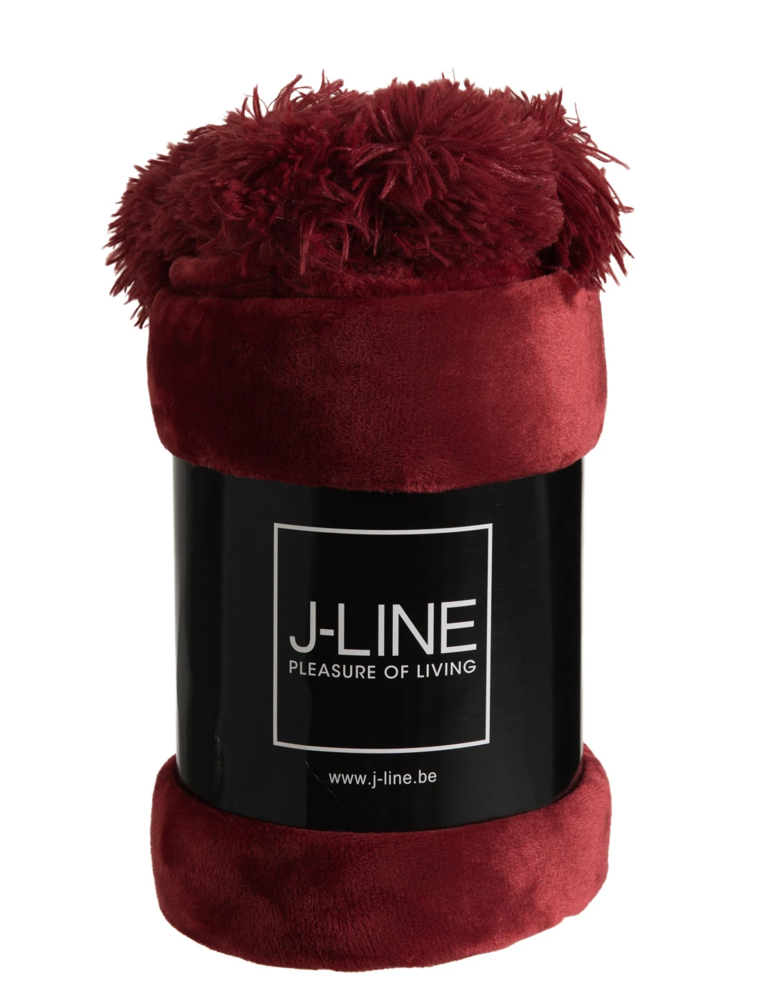 Plaid Pompon Polyester Rouge 2 Plaid Pompon Polyester Rouge – Image 2