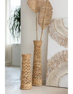 Ensemble De 3 Vases Jan En Jacinthe D'eau Naturelle -Magasin De Meubles De Qualité trois vases en ceramique artisanaux 2