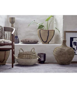 Bloomingville Jarre XXL Décorative Syna En Feuille De Bananier -Magasin De Meubles De Qualité vannerie decorative syna bloomingville 2