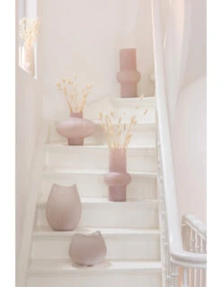 Vase à Rayures En Verre Rose Clair Grand -Magasin De Meubles De Qualité vase a rayures en verre rose clair grandj line 3