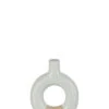 Vase Cercle Porcelaine Blanc/Beige Petit