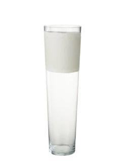 Vase En Verre De Delph Transparent/blanc Grand