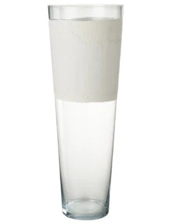 Vase En Verre De Delph Transparent/blanc Très Grand