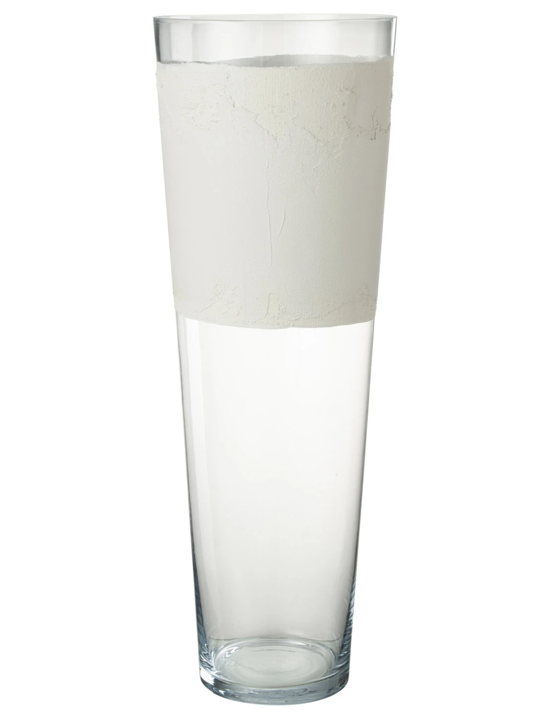 Vase En Verre De Delph Transparent/blanc Très Grand 1 Vase En Verre De Delph Transparent/blanc Très Grand
