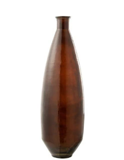 Vase En Verre Ovale Marron