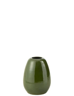 Vase Lola En Porcelaine Verte Petit