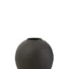 Vase Rond En Ciment Noir