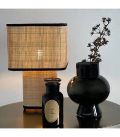 Vase Rond En Verre Noir -Magasin De Meubles De Qualité vase rond en verre noir 3